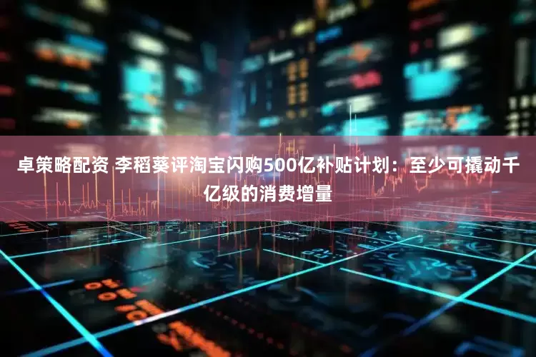 卓策略配资 李稻葵评淘宝闪购500亿补贴计划：至少可撬动千亿级的消费增量